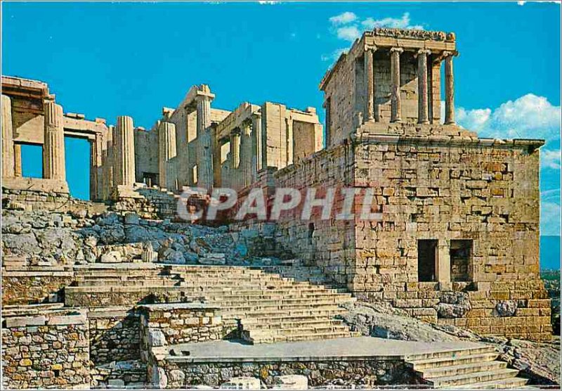 Postcard Modern Athens Acropolis The Propylees