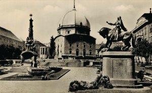 Hungary Pécs Széchenyi-tér RPPC Vintage Postcard 07.09