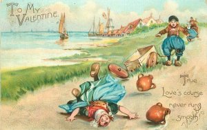 Brundage Dutch Children Comic humor  #119 C-1910 Postcard 22-122