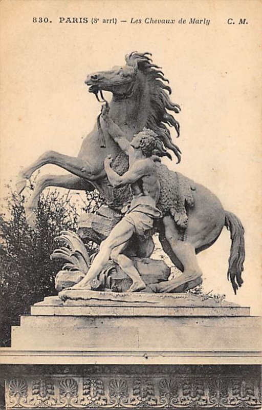 Les Chevaux de Marly Paris Statues / Monuments Unused 