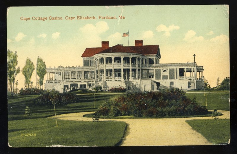 Portland, Maine/ME Postcard, Cape Cottage Casino, Cape Elizabeth