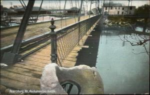 Petersburg VA Pocahontas Basin & Bridge c1910 Postcard