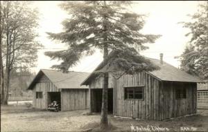 Oregon? Anlauf Elkhorn Log Cabins Real Photo Postcard