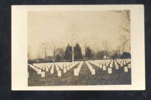 RPPC ARLINGTON NATIONAL CEMETERY VIRGINIA GRAVES VINTAGE REAL PHOTO POSTCARD