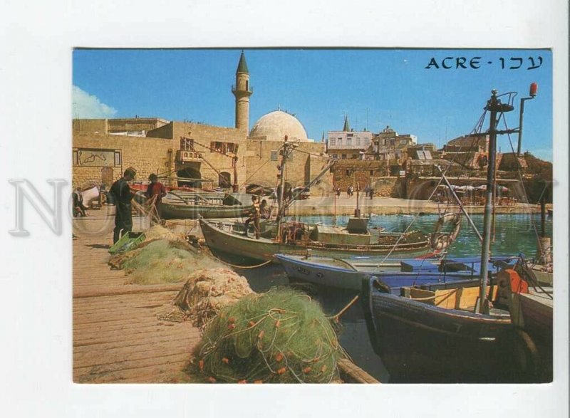 435622 ISRAEL ACRE fishermen cafe mosque Old postcard