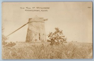 1916 Old Mill At Wyghmere Harwichport Massachusetts MA RPPC Photo Postcard