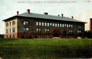 Minnesota Minneapolis Assembly Hall University Of Minnesota