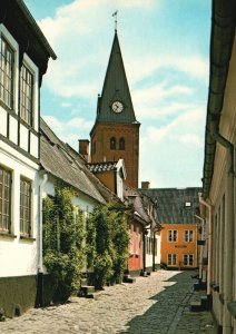 Postcard Aalborg Hjelmerstald Parish Church Cathedral Historic Landmark Denmark