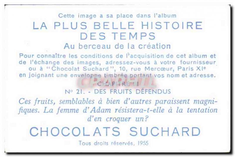 Image Chocolates Suchard the forbidden fruit
