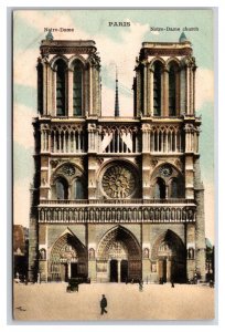 Gothic Cathedral Notre Dame de Paris France UNP DB Postcard S24
