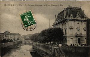 CPA RIVE-de-GIER - La Caisse d'Épargne et Quai Fleurs-de-Lix (510270)