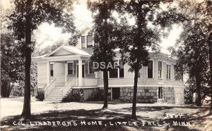 C18/ Little Falls Minnesota Mn Photo RPPC Postcard 1935 Col. Lindbergh's Home