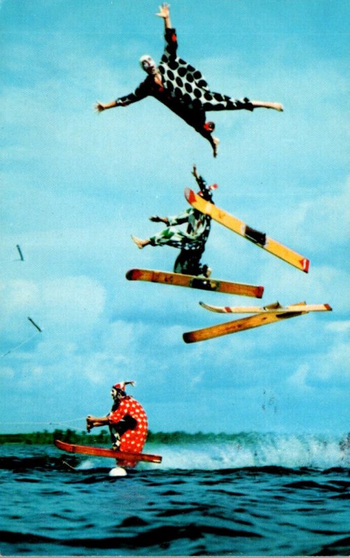 Florida Cypress Gardens Showing Water Ski Show The Clowns