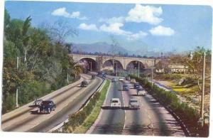 Arroyo Seco Freeway Los Angeles to Pasadena California CA Pre-zip Code Chrome