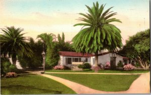 Cottages at the Biltmore, Montecito Santa Barbara CA Hand Colored Postcard I53