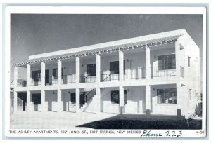 c1920's Ashley Apartment Building Hot Springs New Mexico NM Unposted Postcard