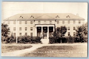 Brookings South Dakota SD Postcard RPPC Photo Wecota Hall SDSC 1930 Vintage