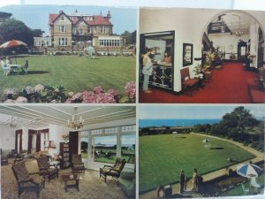 Vtg Multiview Postcard Solent Pines Hotel East Overcliff Drive Bournemouth 1972