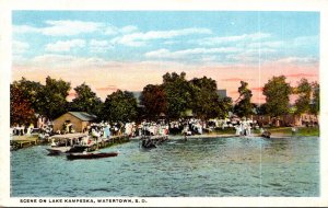 South Dakota Watertown Scene On Lake Kampeska