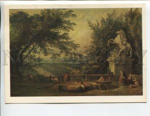 458825 USSR 1985 Hubert Robert France ruins of terrace in Hermitage Park old