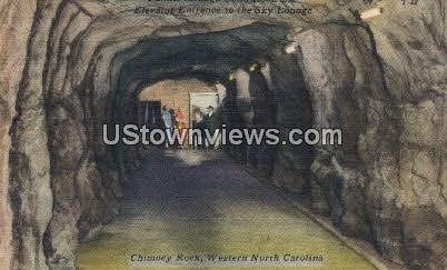 Tunnel leading to Elevator - Chimney Rock, North Carolina NC  