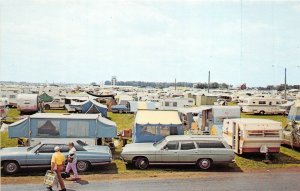 Oshkosh Wisconsin 1960s Postcard Experimental Aircraft Tent City Wittman Field