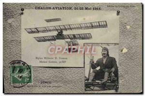 Old Postcard Aviation Jet Aviation Chalon 21 May 22, 1911 military Farman Bip...