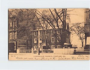 Postcard Longfellow Mansion, Portland, Maine