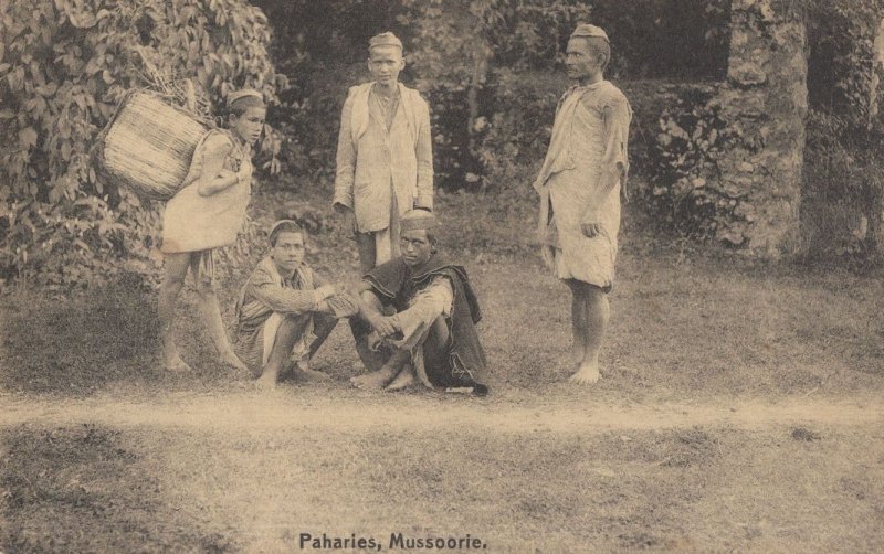 Paharies Mussoorie India Rare Antique Postcard