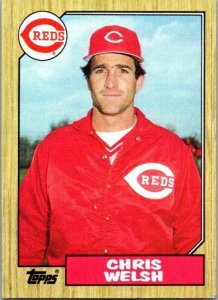 1987 Topps Baseball Card Chris Welsh Cincinnati Reds sk3316