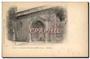 Old Postcard From Porch Embrun cathedral