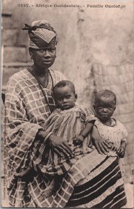 Senegal Dakar Wolof family Natives Vintage Postcard 05.30