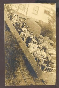 RPPC MT. MANITOU COLORADO SCENIC INCLINE RAILROAD CAR REAL PHOTO POSTCARD