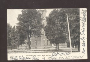 GERMANTOWN OHIO HIGH SCHOOL BUILDING VINTAGE POSTCARD 1906