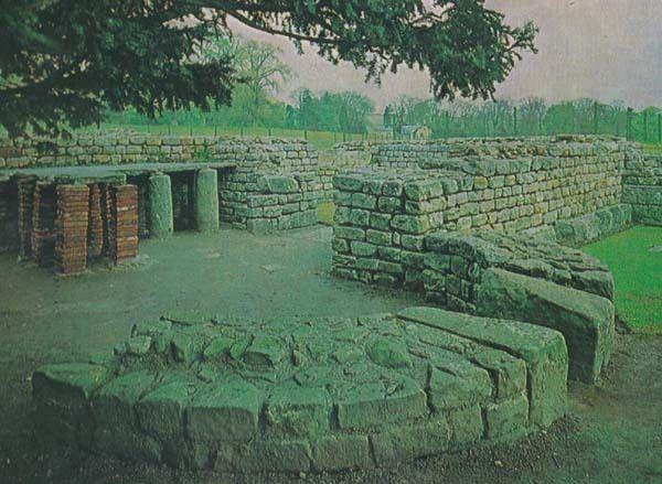 Chesters Fort Roman Commandant Bath House orthampton Rare Postcard