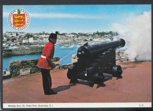 Channel Islands Postcard - Midday Gun, St Peter Port, Guernsey RR5373