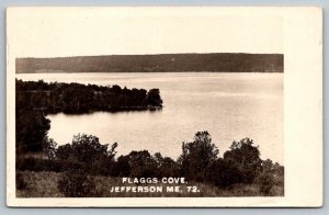 RPPC  Jefferson  Maine   Flaggs Cove  Postcard