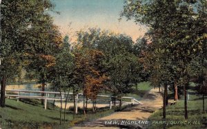 c.'08, Beautiful View, Highland Park, Quincy, IL, Old Post Card
