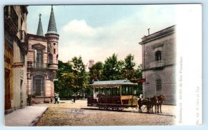 GUADALAJARA, Mexico ~ Street Scene HORSE-DRAWN TROLLEY CAR c1900s Postcard