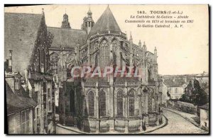 Old Postcard The Cathedral St Gatien Tours Apse