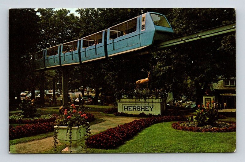 Hershey Pennsylvania Monorail Hersheypark Arena Scenic Chrome Postcard 