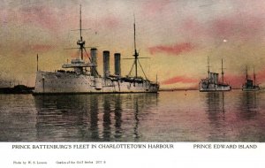 British Royal Navy Battenburg Fleet  Charlottetown Harbour Prince Edward Island