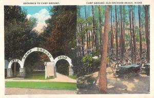 Old Orchard Beach Maine Camp Ground Entrance Multiview Antique Postcard K34287
