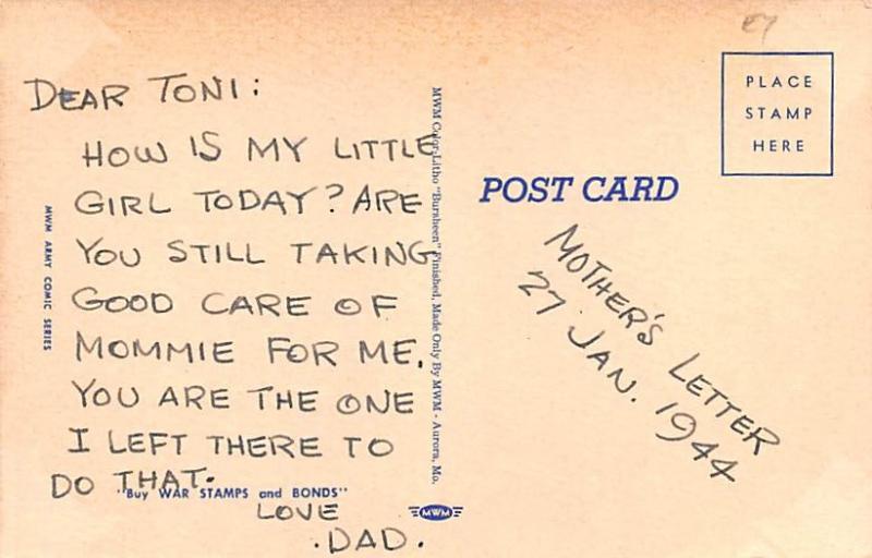 Propaganda Anti Hitler Writing on back 