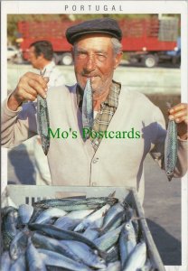 Portugal Postcard - Fishing - Portuguese Fisherman Holding His Fish   RR12860