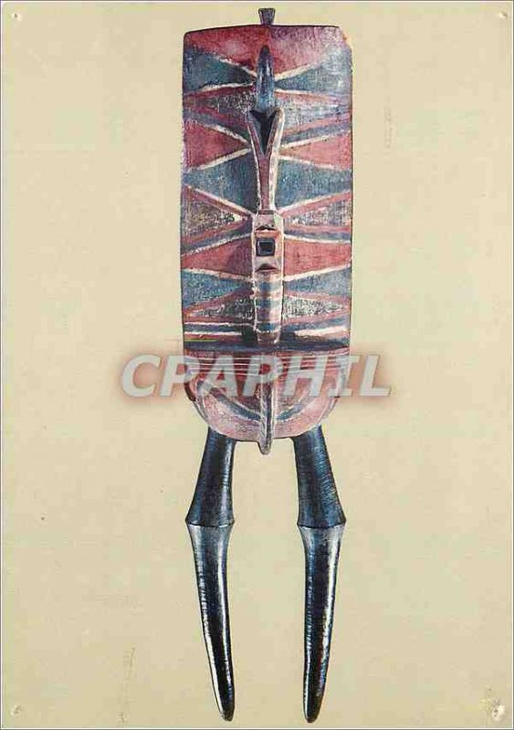 Modern Postcard Paris museum of African arts and Pacific Islands mask initiat...