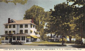 Lake George New York Lake House, Divided Back Vintage Postcard U12125