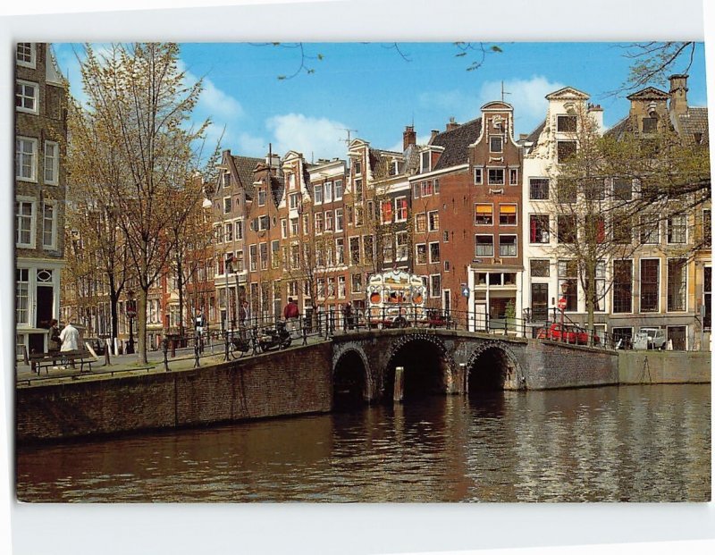 Postcard Old gables on the Herengracht, Amsterdam, Netherlands