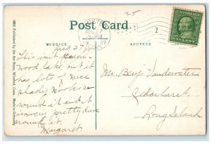 1909 Highland Lake Winsted from Lakeside Driving Park Connecticut CT Postcard