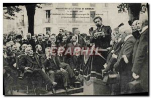 Old Postcard Army Inauguration of the statue of Garibaldi The President of th...